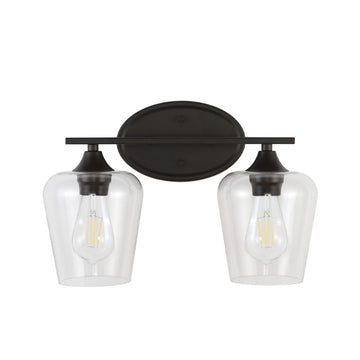 Jayne Iron/Glass Cottage Rustic LED Vanity Light